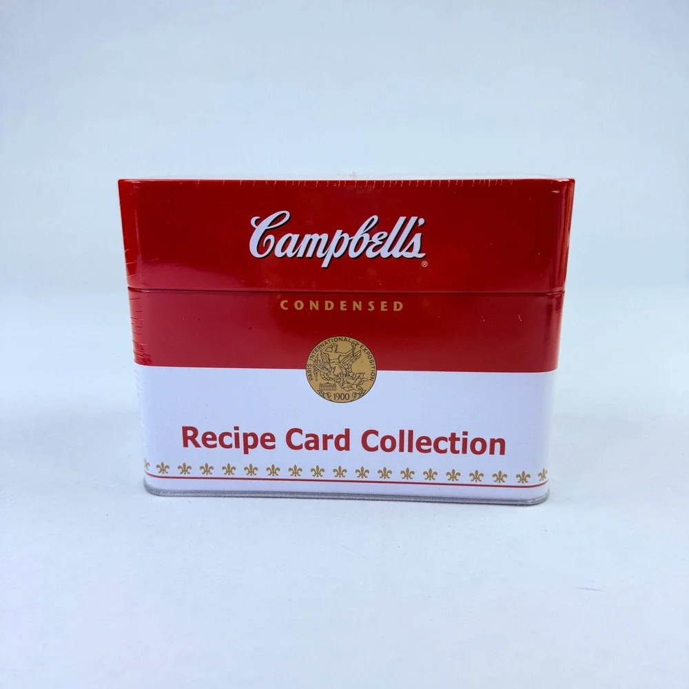 Campbells Soup Recipe Card Collection Tin‎ 2007 Factory Sealed 76 Recipes Red
